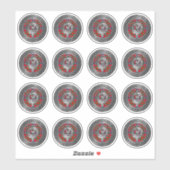 Clan Sinclair Wappen & Tartan Knot Aufkleber (Blatt)