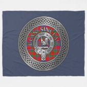 Clan Sinclair Wappen & Tartan Knot Fleecedecke (Vorderseite (Horizontal))