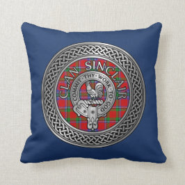 Clan Sinclair Wappen & Tartan Knot Kissen