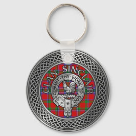 Clan Sinclair Wappen & Tartan Knot Schlüsselanhänger