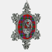 Clan Sinclair Wappen & Tartan Schneeflocken Zinn-Ornament (Links)