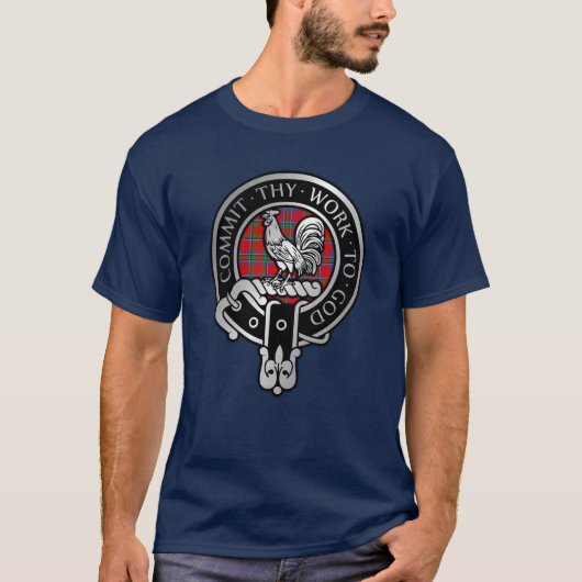 Clan Sinclair Wappen & Tartan T - Shirt (Vorderseite)