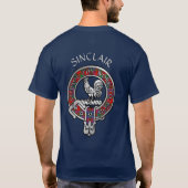 Clan Sinclair Wappen & Tartan T - Shirt (Rückseite)