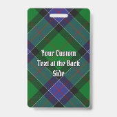 Clan Sinclair Wappen über Jagd Tartan Ausweis (Rückseite)