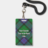 Clan Sinclair Wappen über Jagd Tartan Ausweis (Rückseite mit Lanyard)