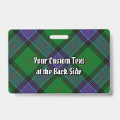Clan Sinclair Wappen über Jagd Tartan Ausweis (Rückseite)