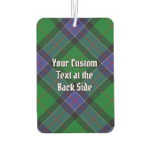 Clan Sinclair Wappen über Jagd Tartan Autolufterfrischer (Rückseite)