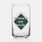 Clan Sinclair Wappen über Jagd Tartan Dosenglas (Rückseite)