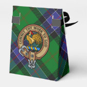 Clan Sinclair Wappen über Jagd Tartan Geschenkschachtel (Rückseite)
