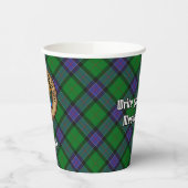 Clan Sinclair Wappen über Jagd Tartan Pappbecher (Links)