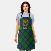 Clan Sinclair Wappen über Jagd Tartan Schürze (Getragen)
