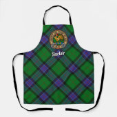 Clan Sinclair Wappen über Jagd Tartan Schürze (Vorderseite)