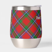 Clan Sinclair Wappen über Red Tartan (Links)
