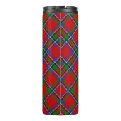 Clan Sinclair Wappen über Red Tartan Thermosbecher (Rückseite)