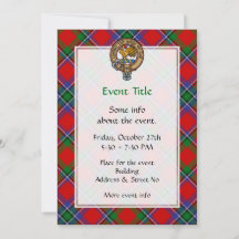 Clan Sinclair Wappen über Tartan