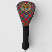 Clan Sinclair Wappen über Tartan Golf Headcover (Vorderseite)