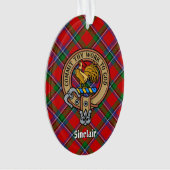 Clan Sinclair Wappen über Tartan Ornament (Vorderseite)
