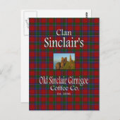 Clan Sinclair's Old Sinclair Girnigoe Coffee Co. Postkarte (Vorne/Hinten)