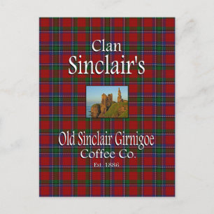 Clan Sinclair's Old Sinclair Girnigoe Coffee Co. Postkarte
