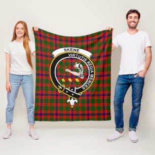 Clan Skene Modern Tartan Kariert Fleecedecke
