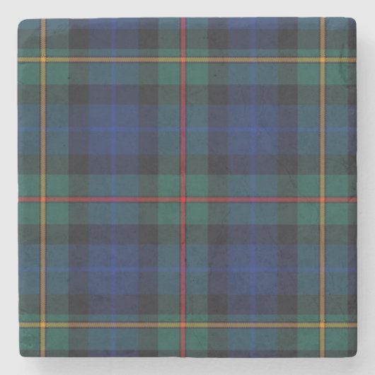 Clan-Smithtartan-karierter SteinUntersetzer (Vorderseite)