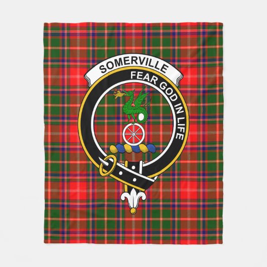 Clan Somerville Tartan Kariert Fleecedecke (Vorderseite)