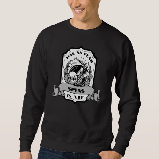 Clan Spens Swordsman Scottish Badge Highland Games Sweatshirt (Vorderseite)