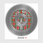 Clan Spens Wappen & Tartan Aufkleber (Blatt)