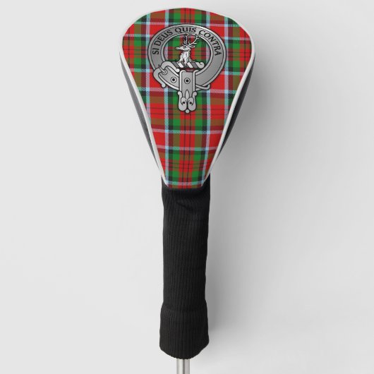 Clan Spens Wappen & Tartan Golf Headcover (Vorderseite)