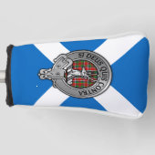Clan Spens Wappen & Tartan über Salreifen Golf Headcover (Vorderseite)