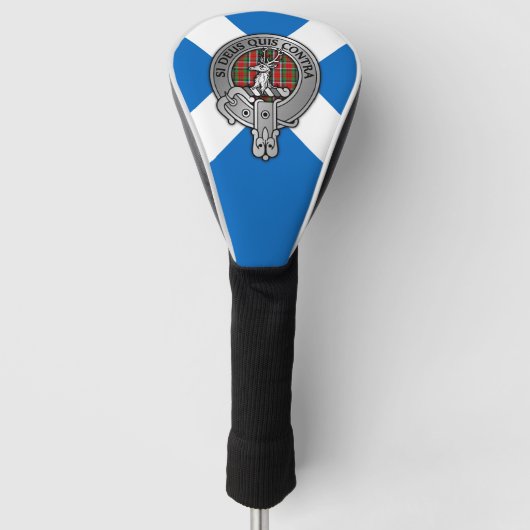 Clan Spens Wappen & Tartan über Salreifen Golf Headcover (Vorderseite)