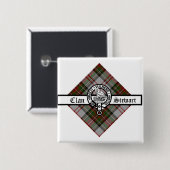 Clan Stewart Extravagant Wappen Abzeichen Button (Vorne & Hinten)