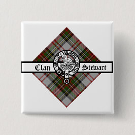 Clan Stewart Extravagant Wappen Abzeichen Button
