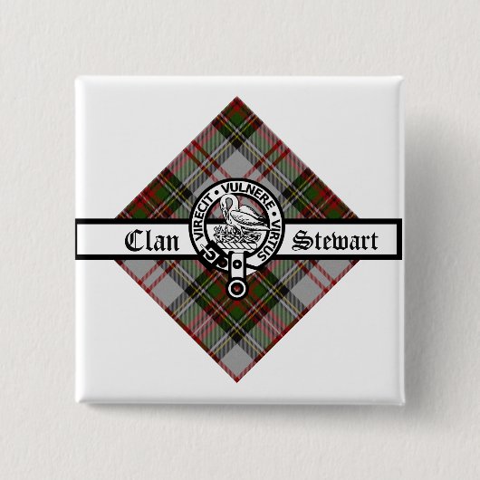 Clan Stewart Extravagant Wappen Abzeichen Button (Vorderseite)