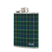 Clan Stewart Green Hunting Tartan Monogram Flachmann (Links)