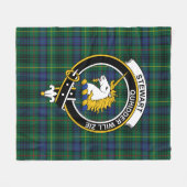 Clan Stewart Hunting Modern (of Appin) Tartan Plai Fleecedecke (Vorderseite (Horizontal))
