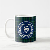 Clan Stewart Hunting Tartan Monogram Kaffeetasse (Links)