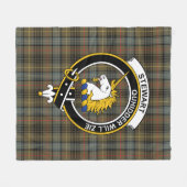 Clan Stewart Hunting Weathered (of Appin) Tartan P Fleecedecke (Vorderseite (Horizontal))