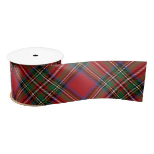 Clan Stewart Kariert Tartan Red Green Karo Satinband