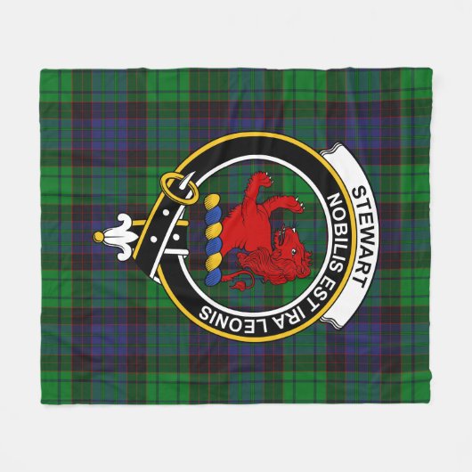 Clan Stewart Old Modern (Stuart) von Bute Tartan P Fleecedecke (Vorderseite (Horizontal))