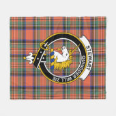 Clan Stewart Royal Ancient (of Appin) Tartan Karie Fleecedecke (Vorderseite (Horizontal))
