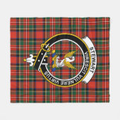Clan Stewart Royal Modern (High Stewards) Tartan P Fleecedecke (Vorderseite (Horizontal))