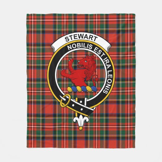 Clan Stewart Royal Modern (Stuart) von Bute Tartan Fleecedecke (Vorderseite)