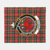 Clan Stewart Royal Modern (Stuart) von Bute Tartan Fleecedecke (Vorderseite (Horizontal))