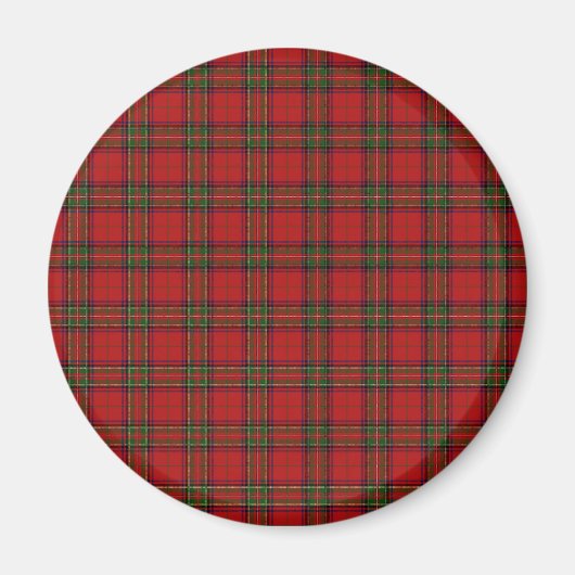 Clan Stewart Royal Scottish Tartan Kariert Pattern Magnet (Vorne)
