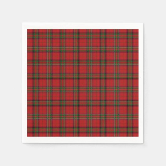 Clan Stewart Royal Scottish Tartan Kariert Pattern Serviette (Vorderseite)