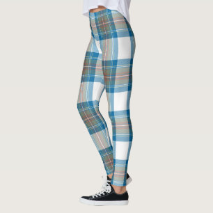 Clan Stewart Scotstee Stumm Blau Tartan Damen Leggings