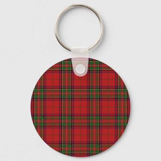Clan Stewart Scottish Tartan Kariert Pattern Schlüsselanhänger (Vorderseite)