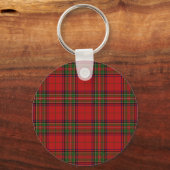 Clan Stewart Scottish Tartan Kariert Pattern Schlüsselanhänger (Vorderseite)