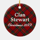 Clan Stewart Scottish Tartan Keramikornament (Hinten)
